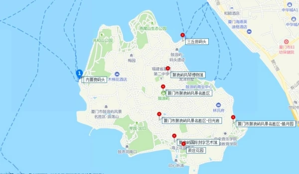 厦门旅游地图景点分布