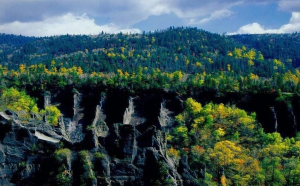 你能简单介绍一下长白山风景区的景观吗？