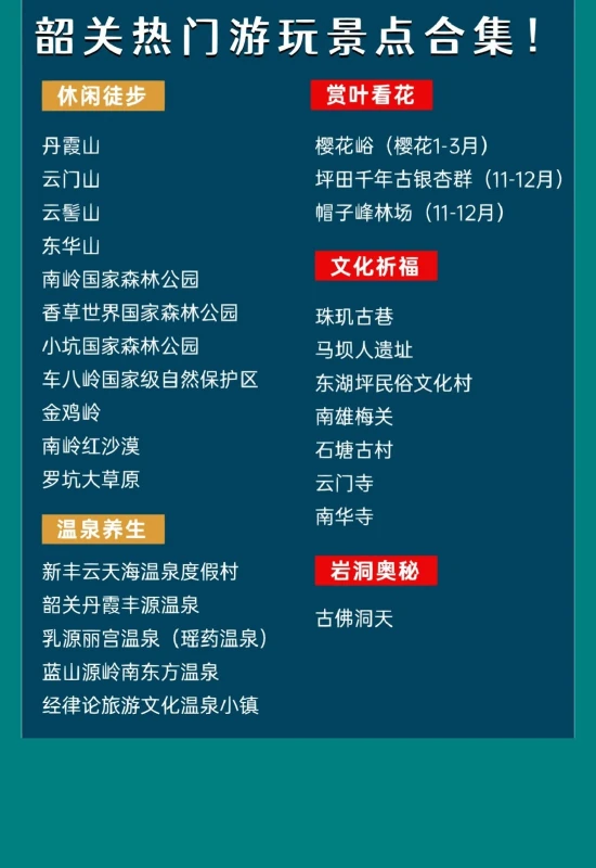 大学生去韶关旅游哪些地方好玩