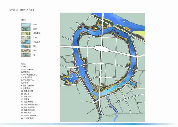 金山湖公园的分区