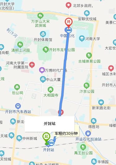 从开封火车站坐多少路公交可以去龙亭和铁塔公园？